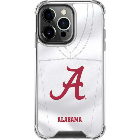 University of Alabama White Jersey iPhone 14 Pro Clear Case